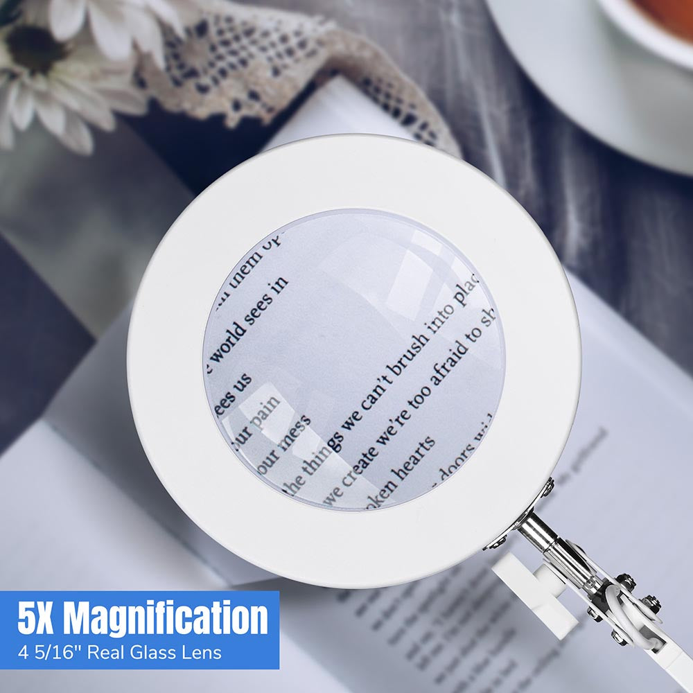 Yescom Mag Lamp 5x Magnifying Glass with Stand for Crafts Beauty Image