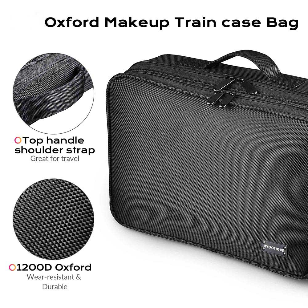 Yescom Portable Oxford Makeup Artist Soft Train Bag Case 13x9x4" Image