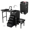Byootique Pedicure Cart with Footrest Portable Trolley with Drawers