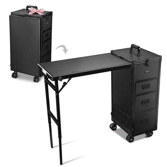 Yescom Makeup Artist Hairstylist Nail Table Workstation (Lefty & Righty) Image
