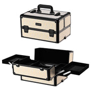 Yescom Rolling Makeup Case Art Deco Artist Travel Case Image