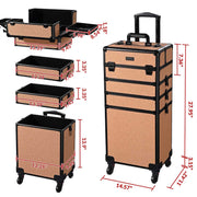 Yescom Rolling Makeup Case Rococo Artist Travel Case Image