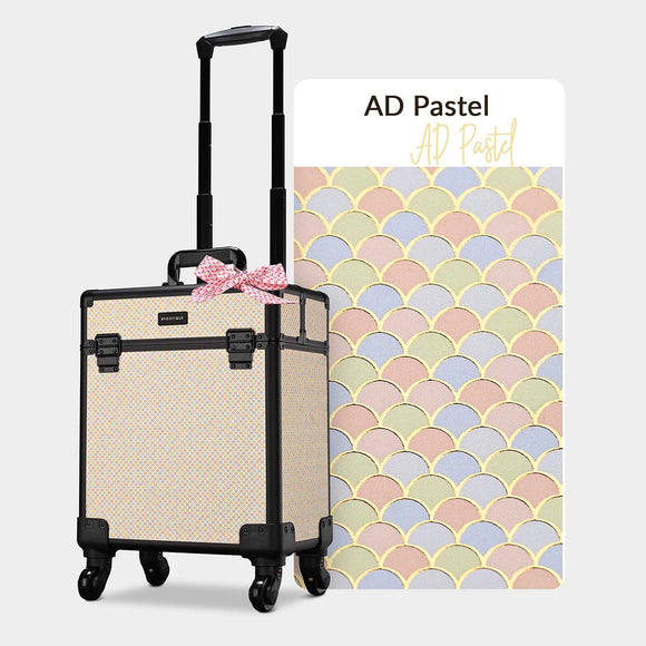 Yescom Art Deco Cosmetology Rolling Case Makeup Case Image