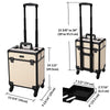 Byootique Art Deco Cosmetology Rolling Case Makeup Case