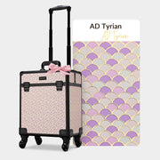 Yescom Art Deco Cosmetology Rolling Case Makeup Case, AD Tyrian Image