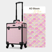 Yescom Art Deco Cosmetology Rolling Case Makeup Case, AD Bloom Image
