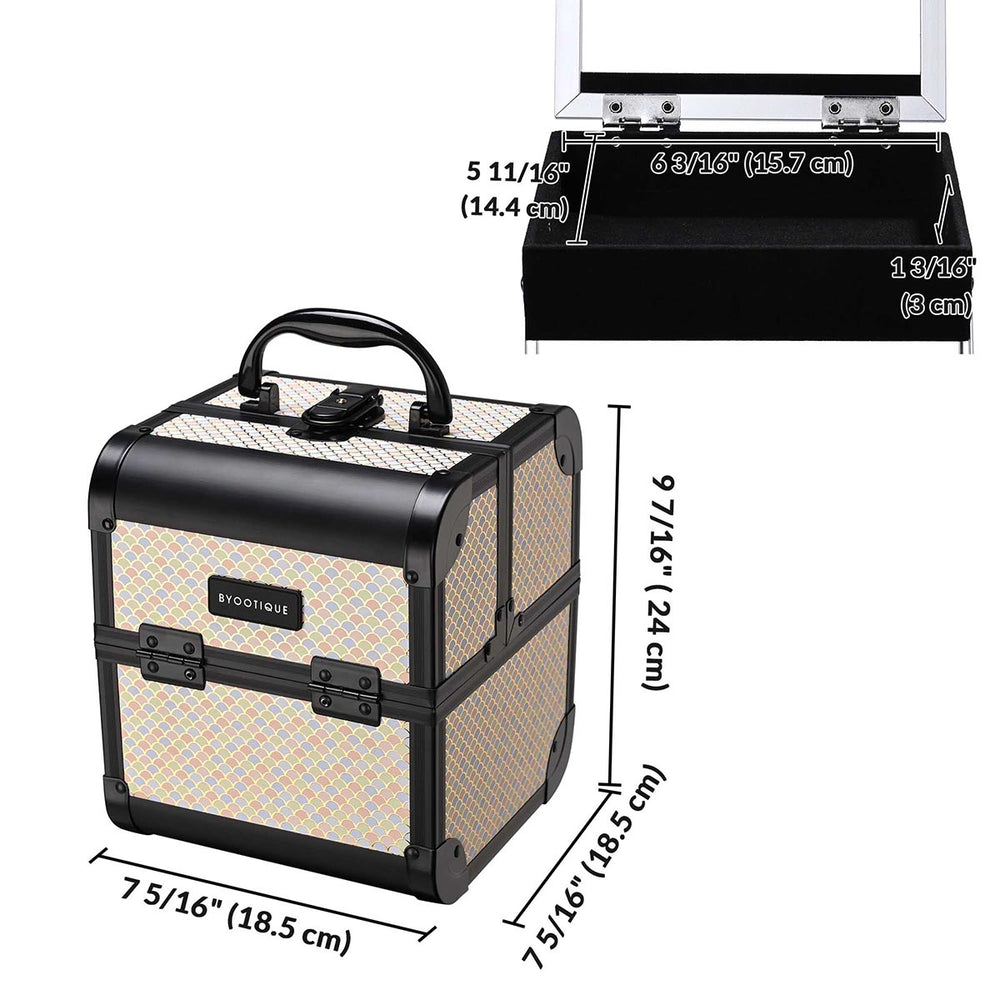 Yescom Art Deco Cube Makeup Box Cosmetic Case Image