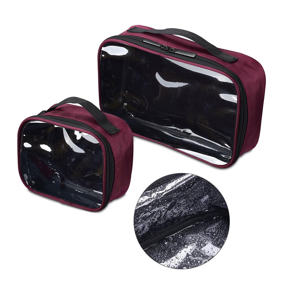 Yescom Rolling Makeup Case w/ 6 Makeup Organized Bags Image