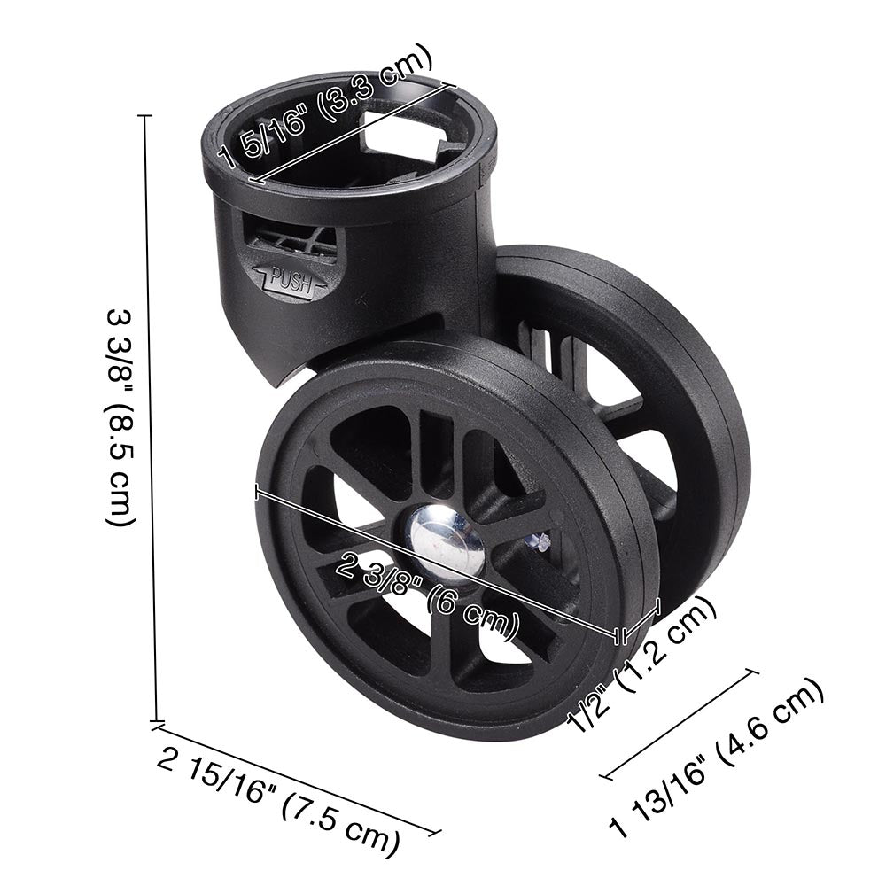 Yescom Swivel Caster Wheels for Makeup Case 2Pcs Image