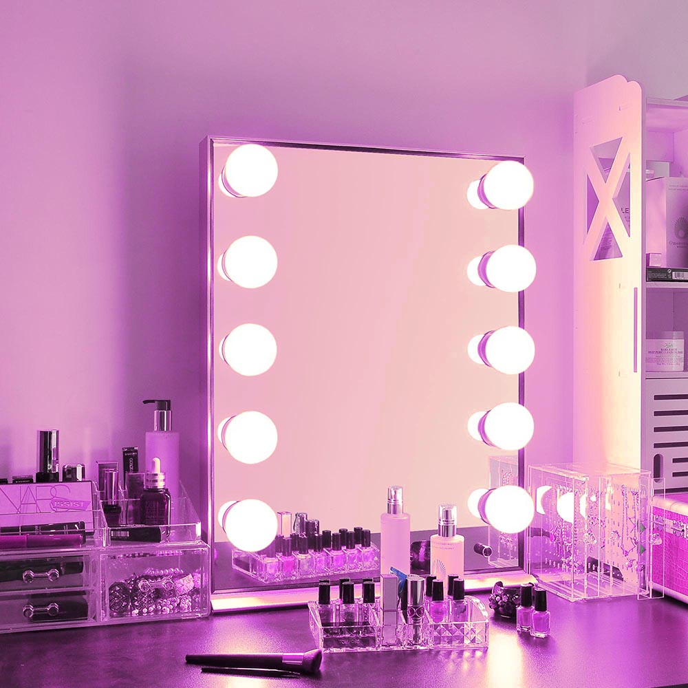 Yescom Makeup Mirror Light Light Bulbs Purple 3W E27 6 Pack Image