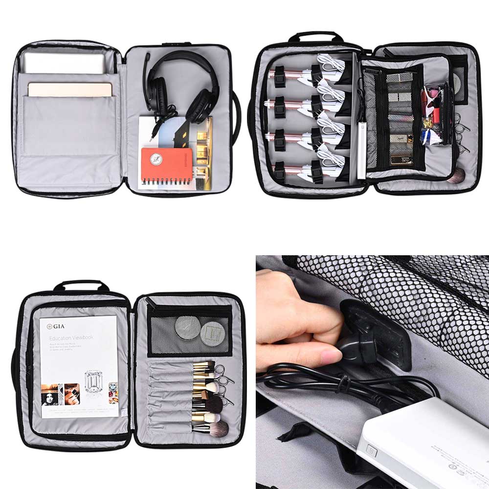 Yescom Backpack Cosmetics Clippers Barber Bag with TSA Lock Image