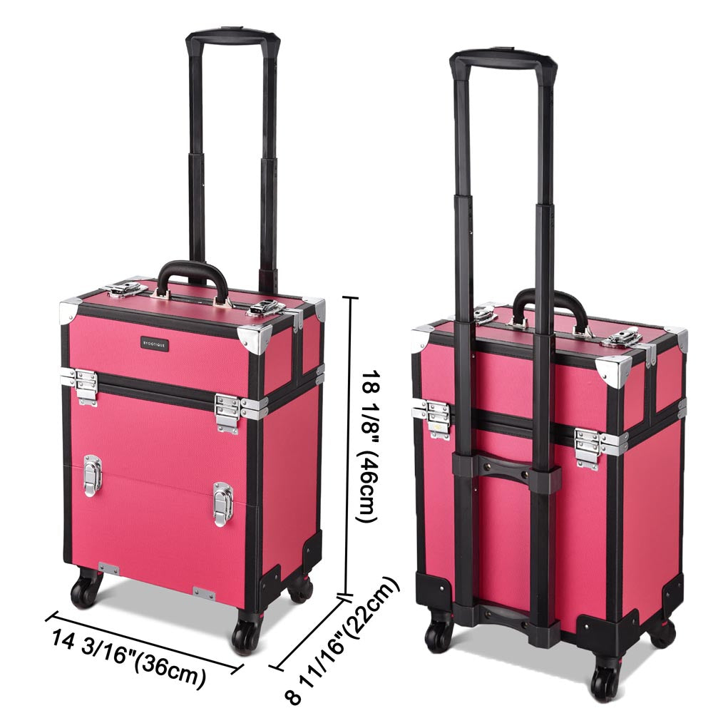 Yescom Artist Rolling Makeup Case with Drawers Lockable Image