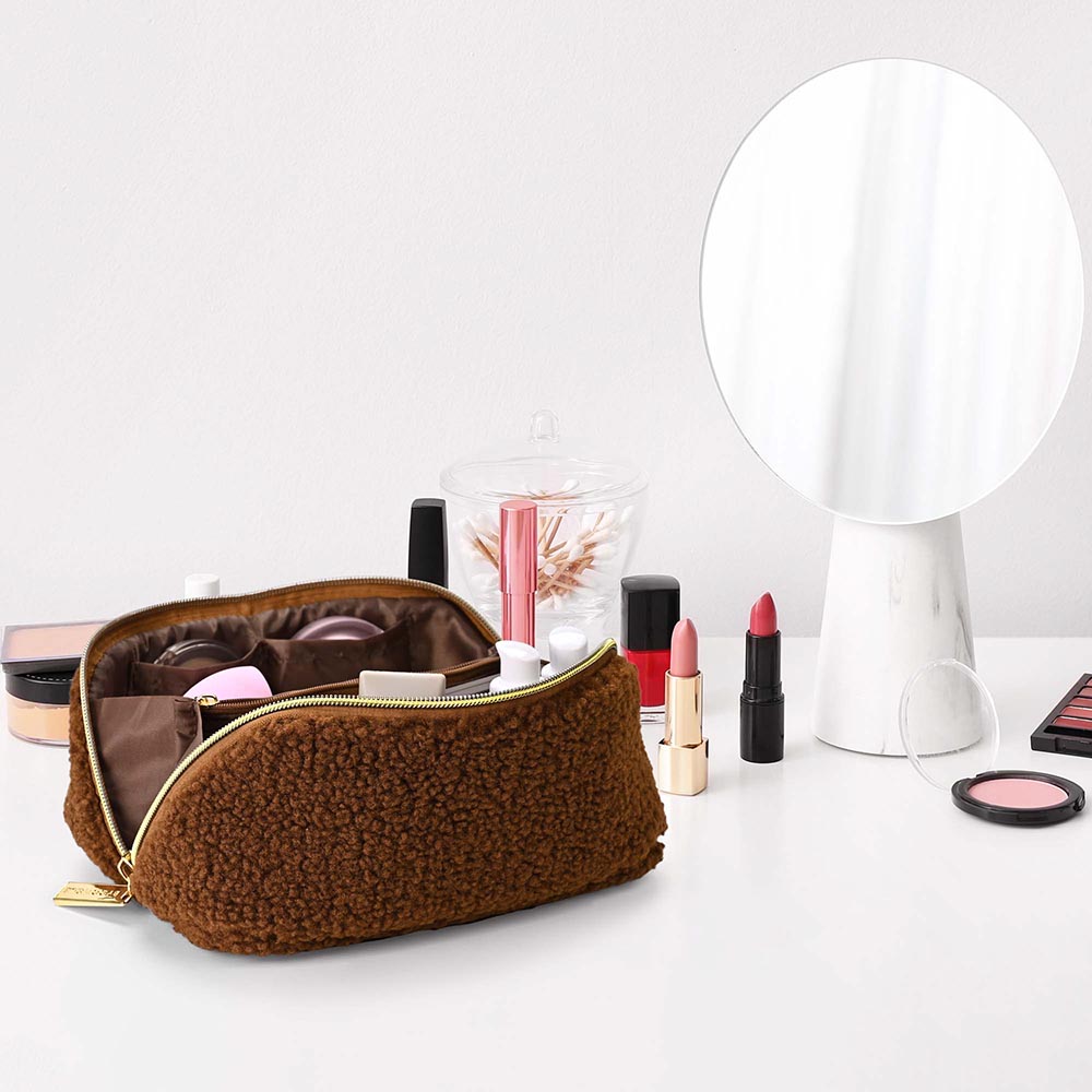 Yescom Travel Makeup Bag with Compartments Zipper Image