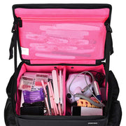 Yescom Hairdresser Nail Tech Rolling Case with Makeup Backpack Image