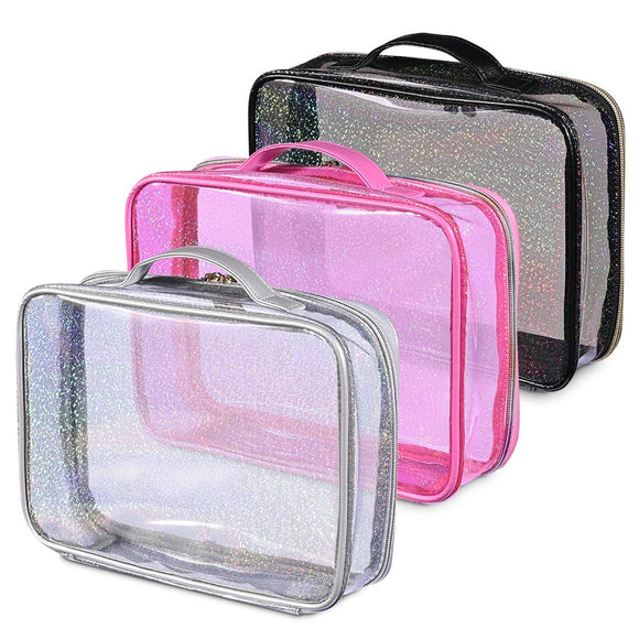 Yescom Clear Makeup Bags Travel Toiletry Pouch 2ct/pk Image