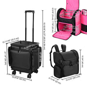 Yescom Cosmetology Hair Stylist Rolling Case with Backpack Image