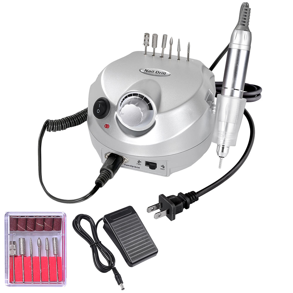 Yescom Nails Care Manicure Electronic Nail Drill File Machine, Silver Image