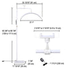 Yescom 28in Half Moon Light Adjustable Eyelash Tattoo Floor Lamp