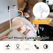 Yescom 28in Half Moon Light Adjustable Eyelash Tattoo Floor Lamp Image