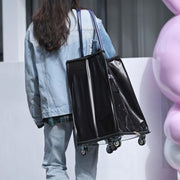 Yescom Shopper Bag with (5)Wheels & (3)Handles Rolling Grocery Tote Image