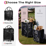 Yescom Shopper Bag with (5)Wheels & (3)Handles Rolling Grocery Tote Image
