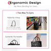 Byootique Shopper Bag with (5)Wheels & (3)Handles Rolling Grocery Tote