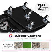 Yescom Shopper Bag with (5)Wheels & (3)Handles Rolling Grocery Tote Image