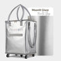 Yescom Shopper Bag with (5)Wheels & (3)Handles Rolling Grocery Tote, 16in Moonlit Glaze Image