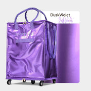 Yescom Shopper Bag with (5)Wheels & (3)Handles Rolling Grocery Tote, 20in DuskViolet Image