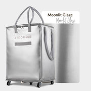 Yescom Shopper Bag with (5)Wheels & (3)Handles Rolling Grocery Tote, 20in Moonlit Glaze Image