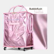 Yescom Shopper Bag with (5)Wheels & (3)Handles Rolling Grocery Tote, 20in BubbleRush Image