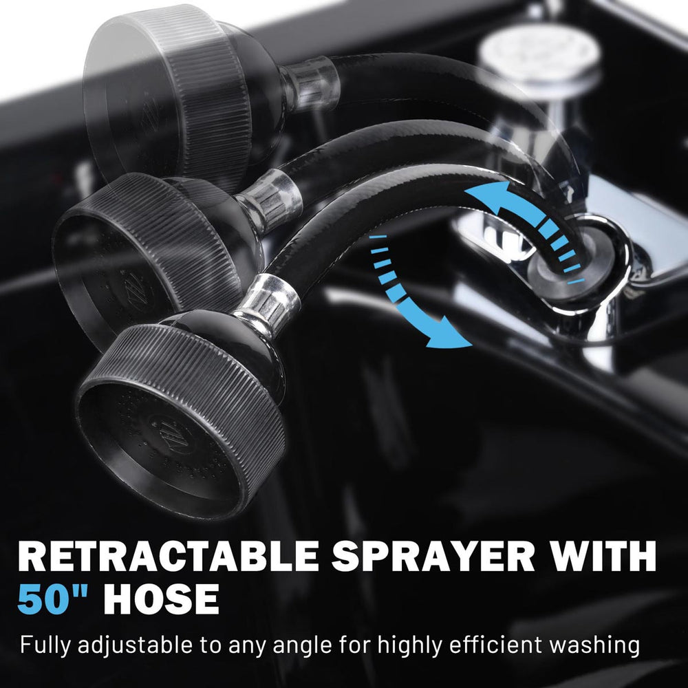 Yescom Salon Shampoo Bowl Hair Basin w/ Faucet Neck Rest Hair Trap Image