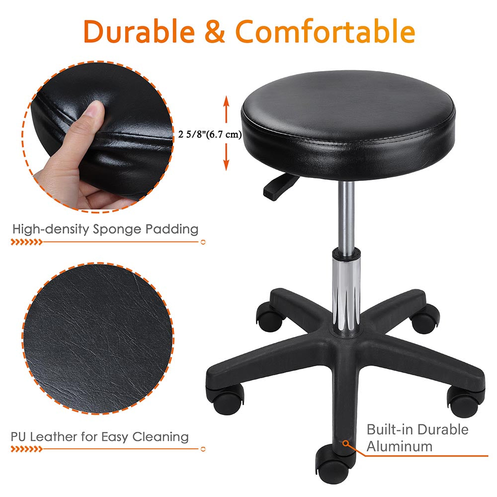 Yescom Multipurpose Hydraulic Salon Stool Chair Black Image