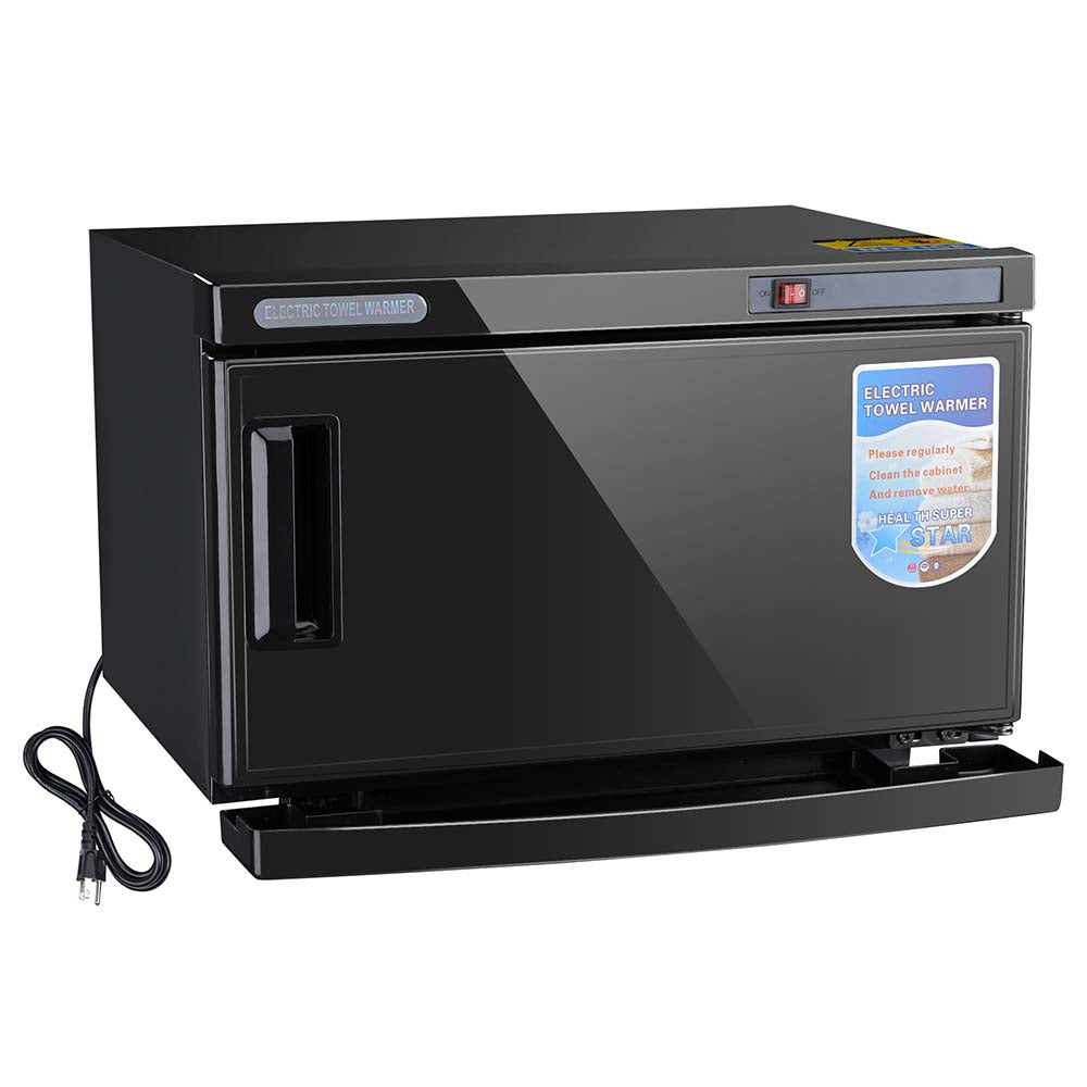 Yescom 16L Hot Towel Warmer Electric UV Sterilizer Cabinet, Black Image