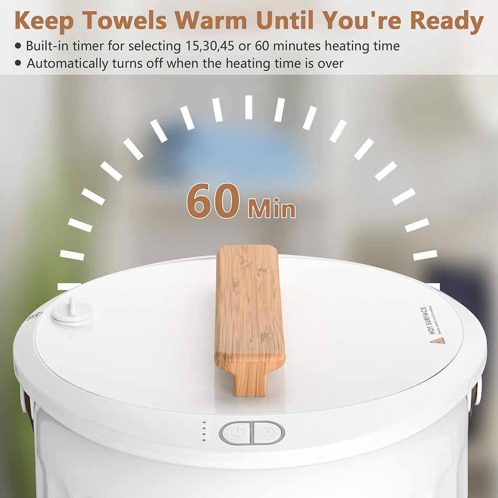 Yescom 20L Heated Towel Warmer Bucket Holds (2x) 40x70 Bath Towels Image