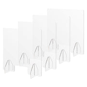 Yescom Sneeze Guards with Window Acrylic Desk Partitions 24x24" 4-Pack Image