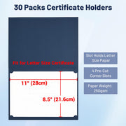 Yescom Certificate Holders 8.5x11 Graduation Diploma Folder Set(30) Image