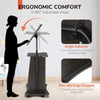 Yescom Height-Adjustable Rolling Laptop Cart with Storage