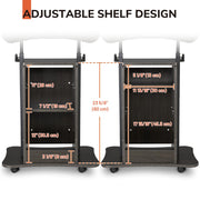 Yescom Height-Adjustable Rolling Laptop Cart with Storage Image