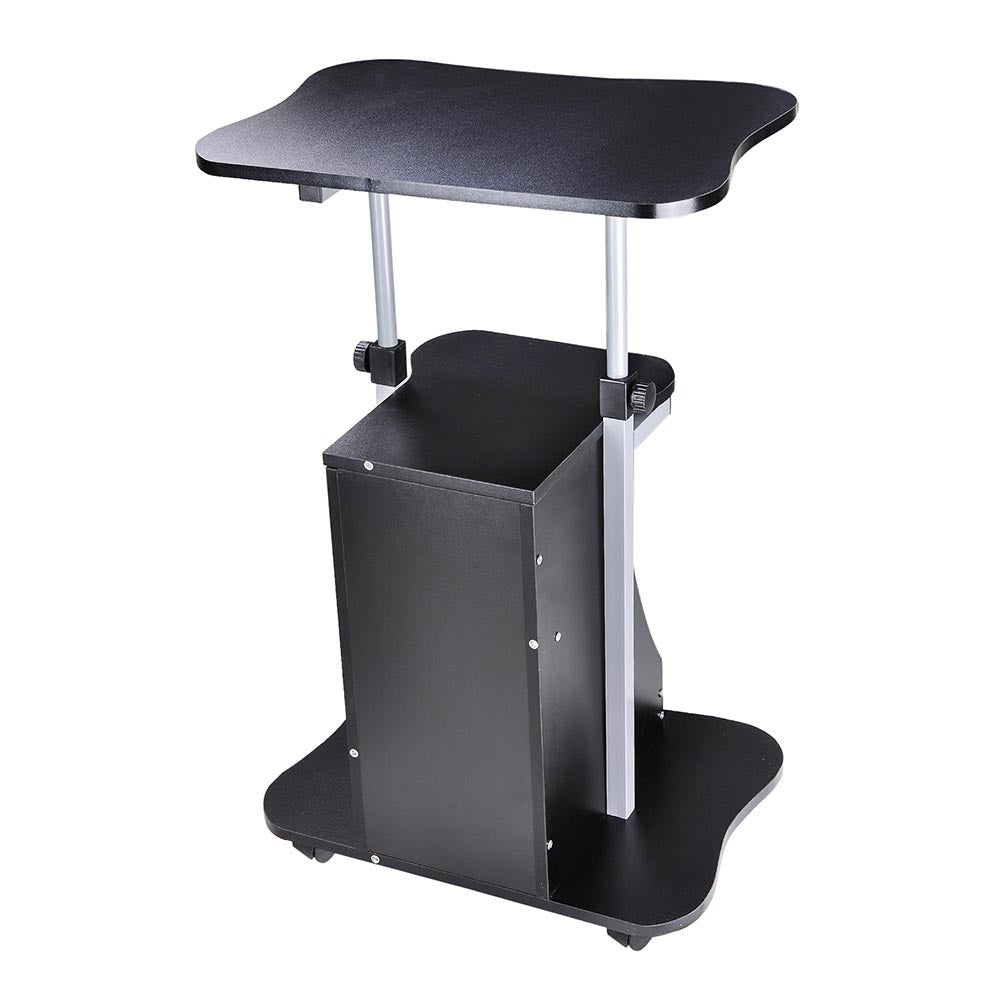 Yescom Height-Adjustable Rolling Laptop Cart with Storage