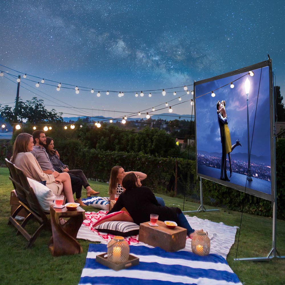 Yescom Outdoor Portable Projection Screen w/ Stand 16:9 120" Image