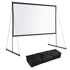 Yescom Outdoor Portable Projection Screen PVC w/ Metal Stand 100in 16:9