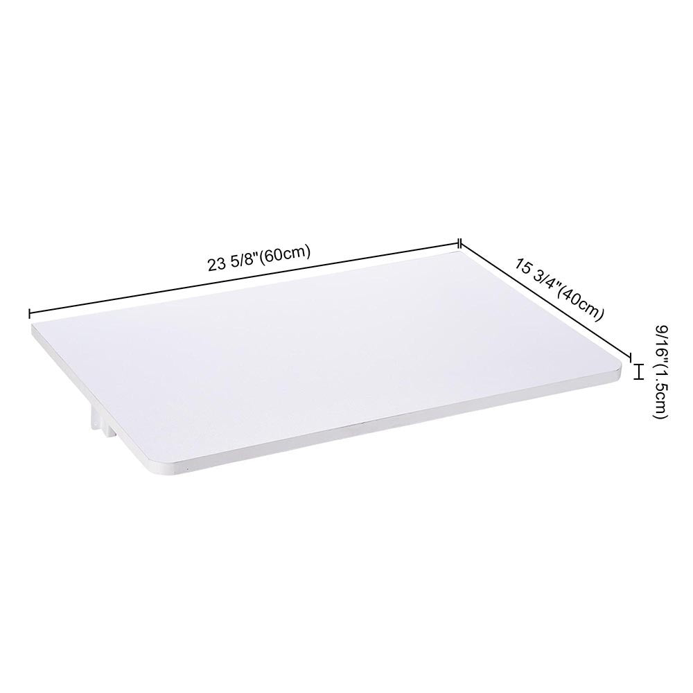 Yescom Wall Mount Fold Down Floating Table Desk Black/White Image
