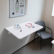 Yescom Wall Mount Fold Down Floating Table Desk Black/White Image