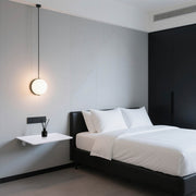 Yescom Wall Mount Fold Down Floating Table Desk Black/White Image