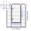 Yescom Heavy Duty Dog Playpen 40" Tall 48-Panel Puppy Pen Metal