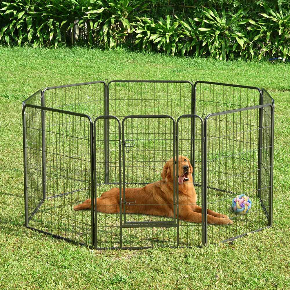 Heavy Duty Dog Playpen 40" Tall 8Panel Puppy Pen Metal