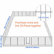 Yescom Heavy Duty Dog Playpen 40" Tall 48-Panel Puppy Pen Metal Image