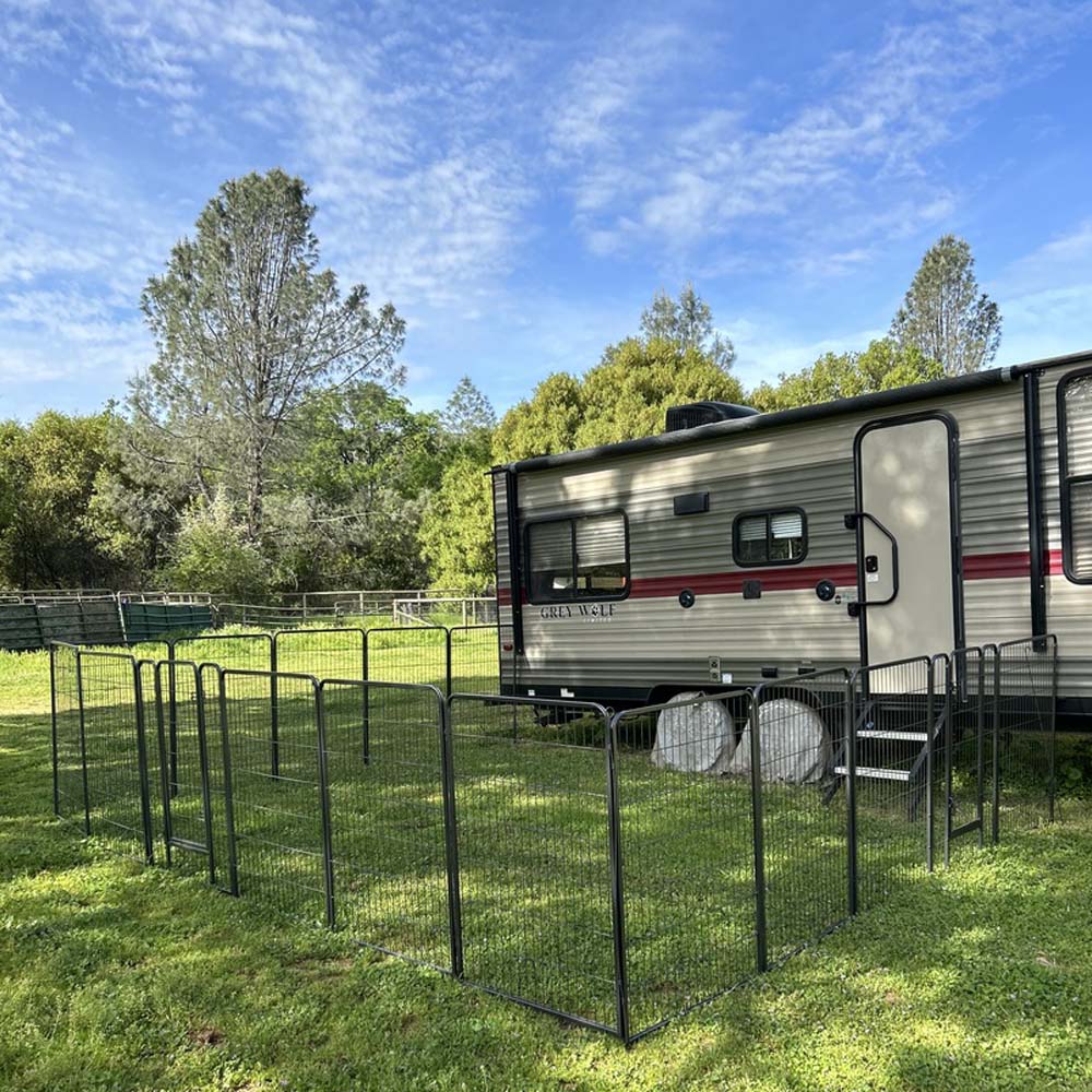 Yescom Heavy Duty Dog Playpen 48" Tall 32-Panel Puppy Pen Metal Image