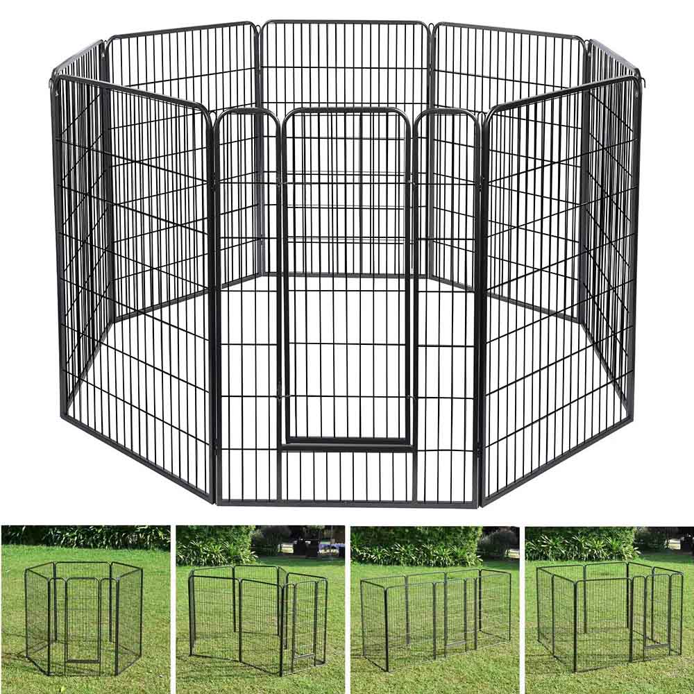 Yescom Heavy Duty Dog Playpen 48" Tall 48-Panel Puppy Pen Metal Image